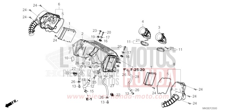 FILTRE A AIR de Africa Twin DCT GRAND PRIX RED (R380B) 2021